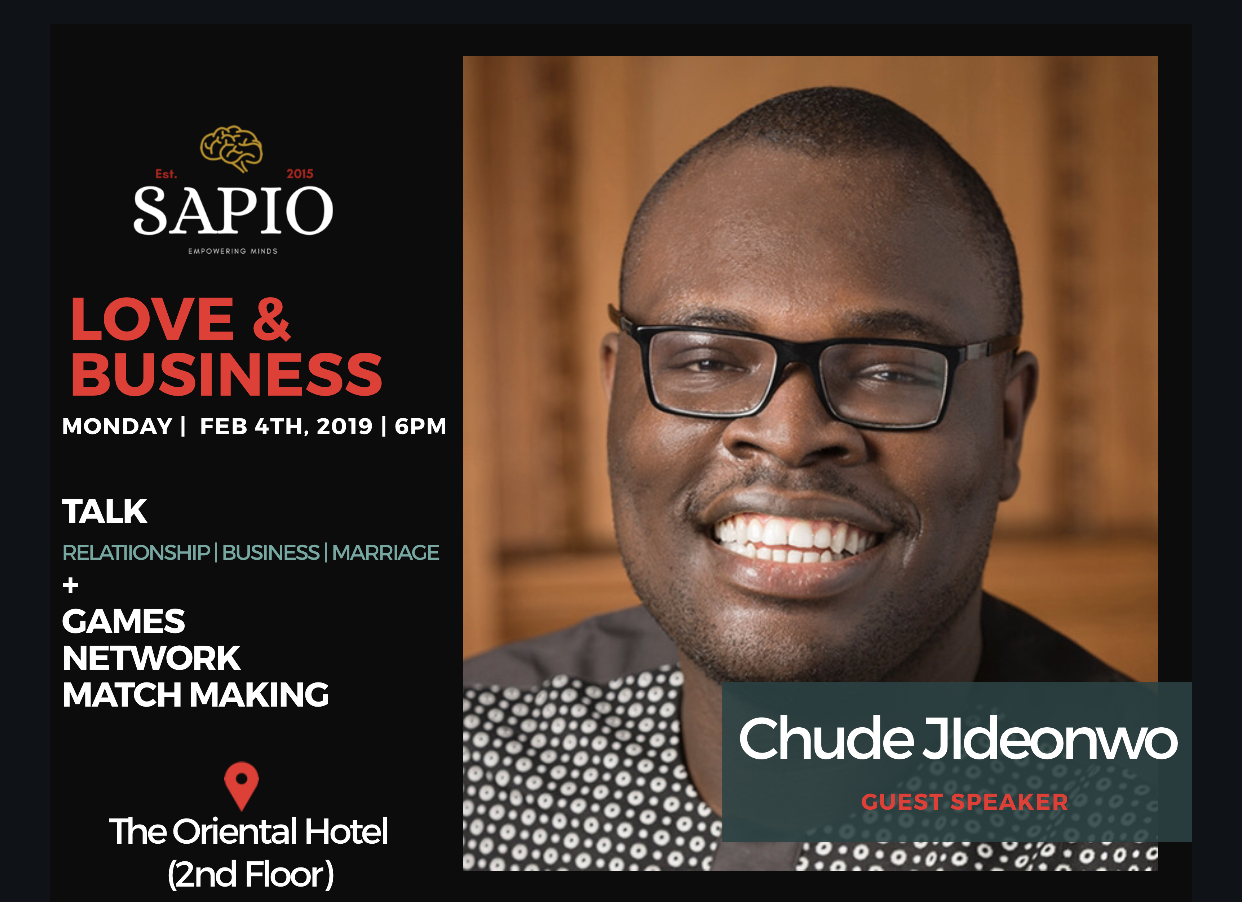 Chude Jideonwo to speak at G1st International Foundation Love and Business meet