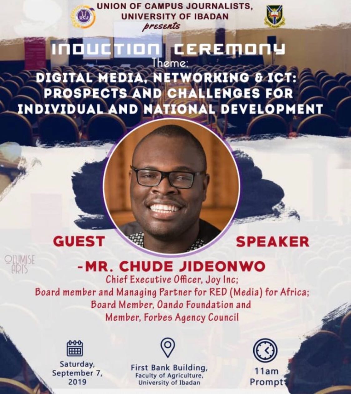 Chude Jideonwo to speak at University of Ibadan on Digital Media, Networking and ICT