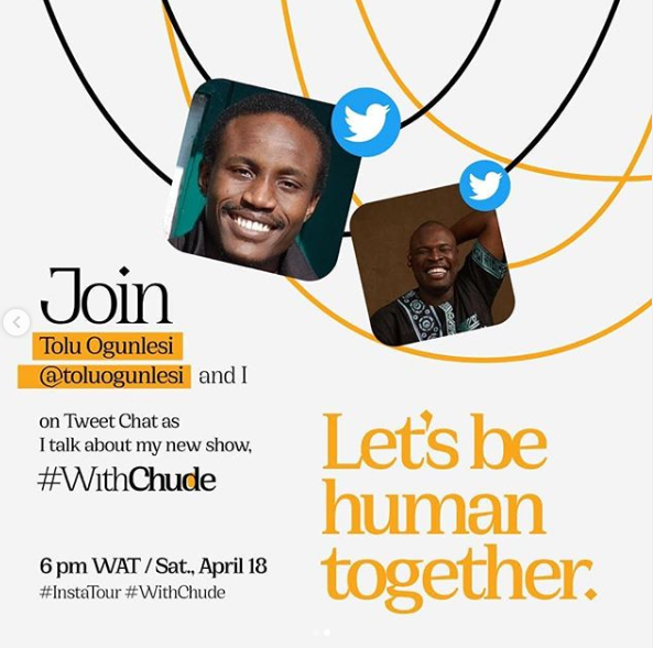 Tolu Ogunlesi hosts Chude Jideonwo on Grand Finale of #WithChude Social Tour