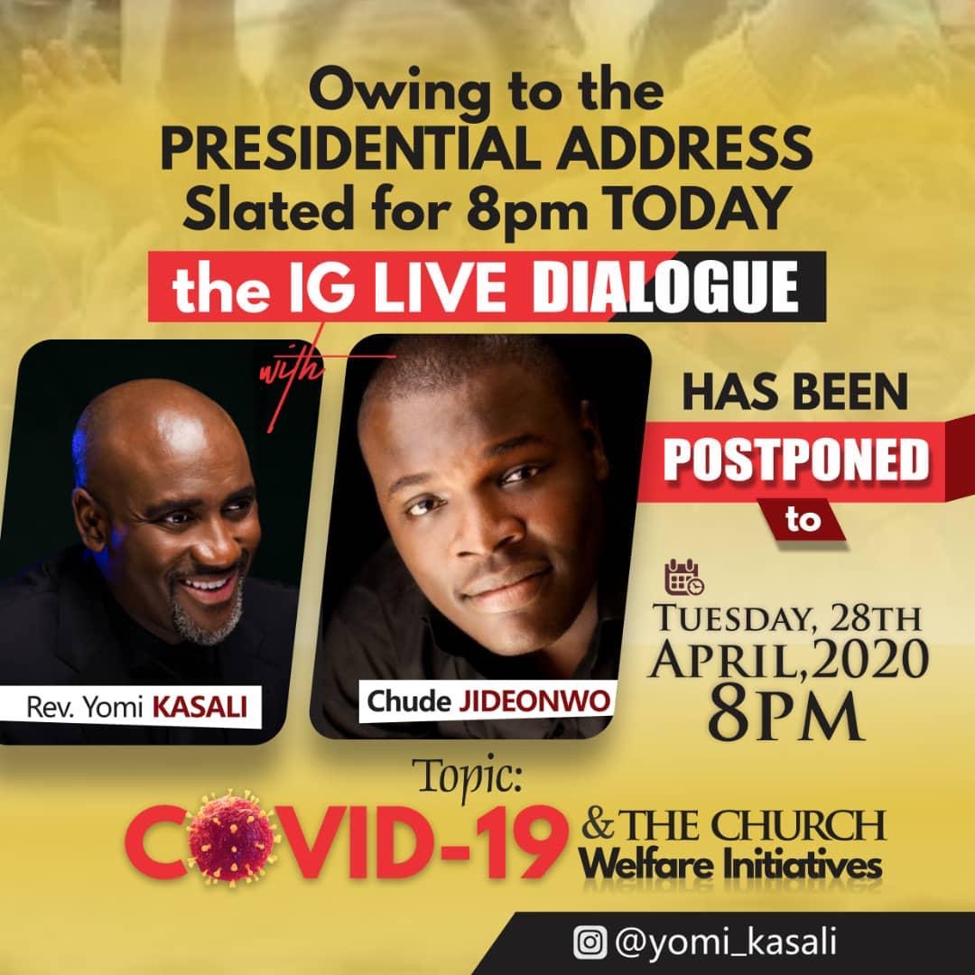 Chude Jideonwo to speak on COVID-19 and The Church Welfare Initiatives