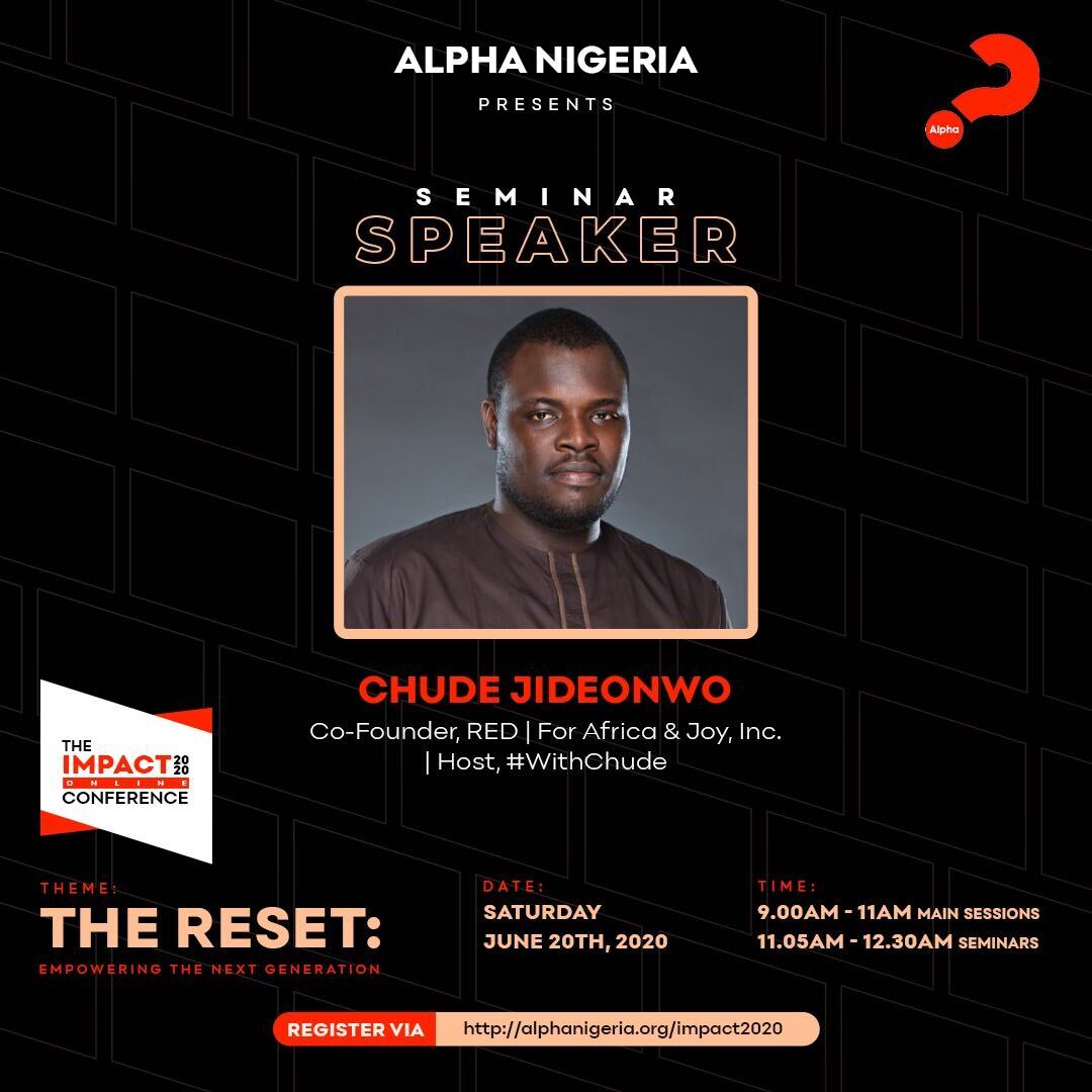 Chude Jideonwo speaks at The Impact 2020 Online Conference