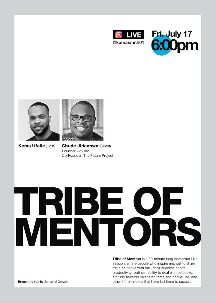 Chude Jideonwo to appear on ‘Tribe of Mentors’
