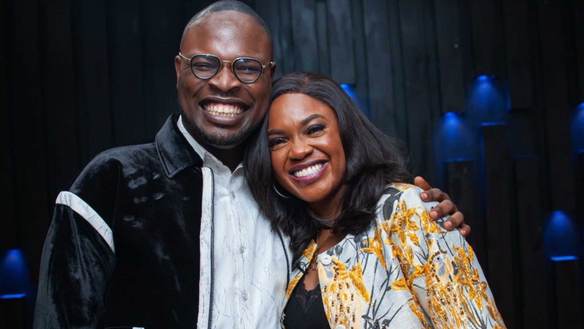 Omoni Oboli interviews Chude Jideonwo as part of his 25 years in media celebration