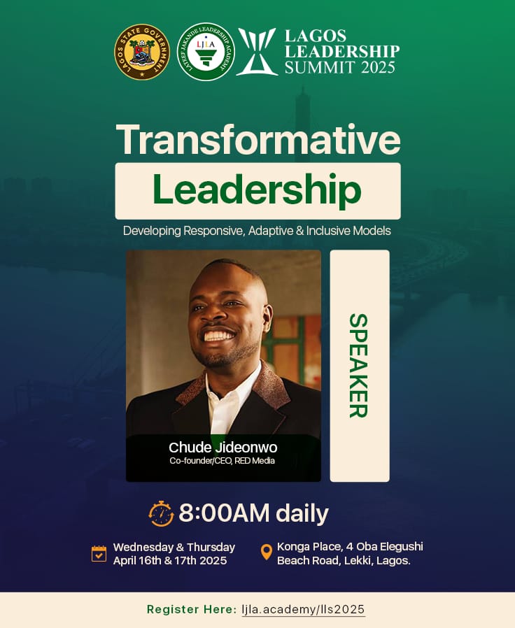 Chude Jideonwo to Speak at Lagos Leadership Summit 2025