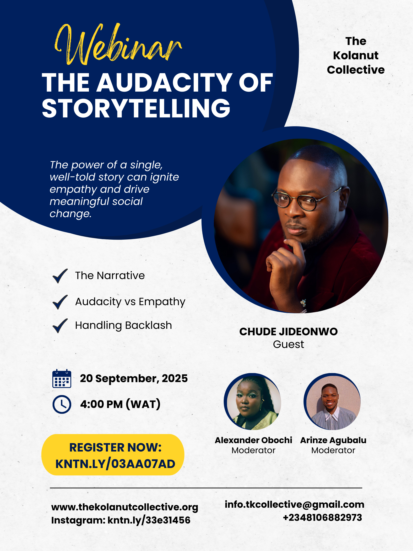 Chude Jideonwo Headlines The Konalut Collective’s Fireside Chat on “The Audacity of Storytelling”