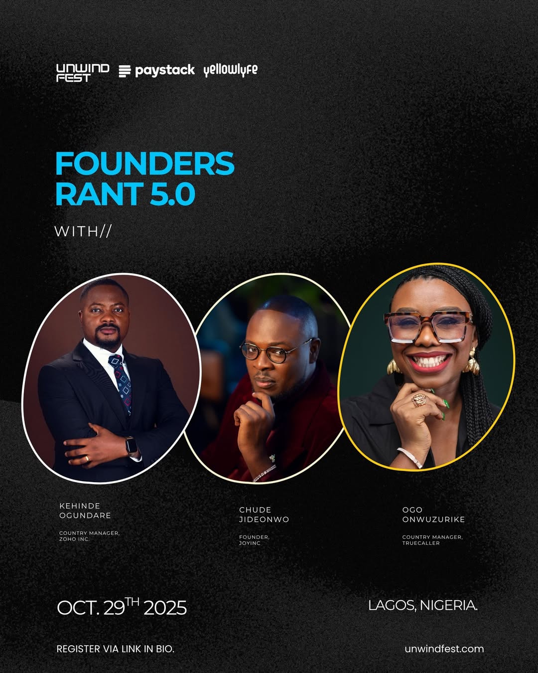 Chude Jideonwo to Speak at Founder’s Rant by UnwindFest and Paystack
