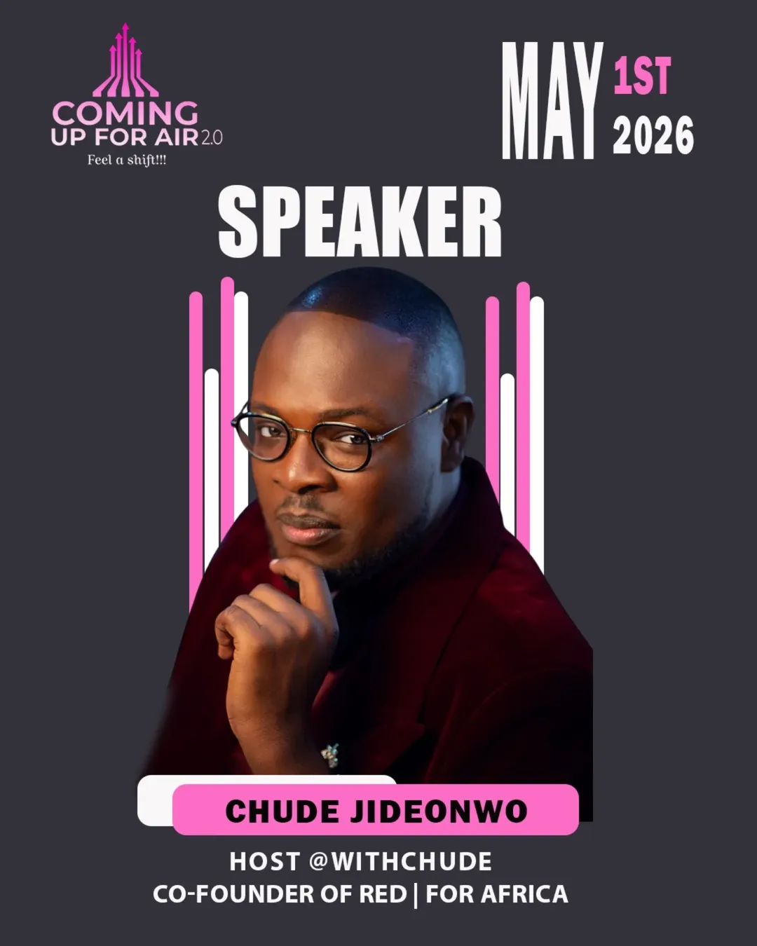 Chude Jideonwo to Speak on Emotional Clarity and Inner Healing at “Coming Up for Air” Webinar