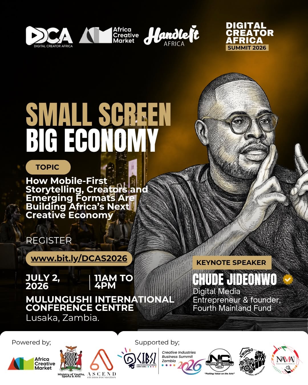 Chude Jideonwo to Speak at the Digital Creator Africa Summit 2026, Lusaka, Zambia